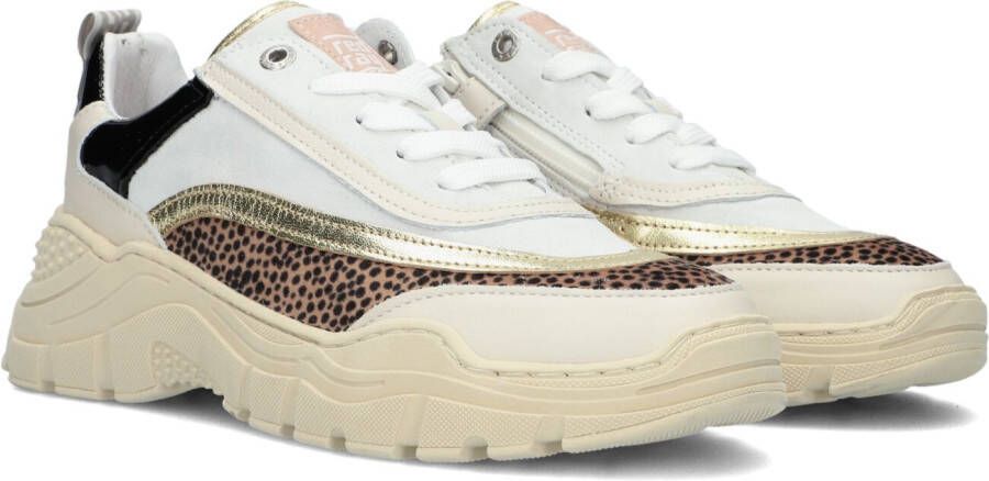 Red Rag Beige Lage Sneaker met Speelse Accenten Multicolor Dames