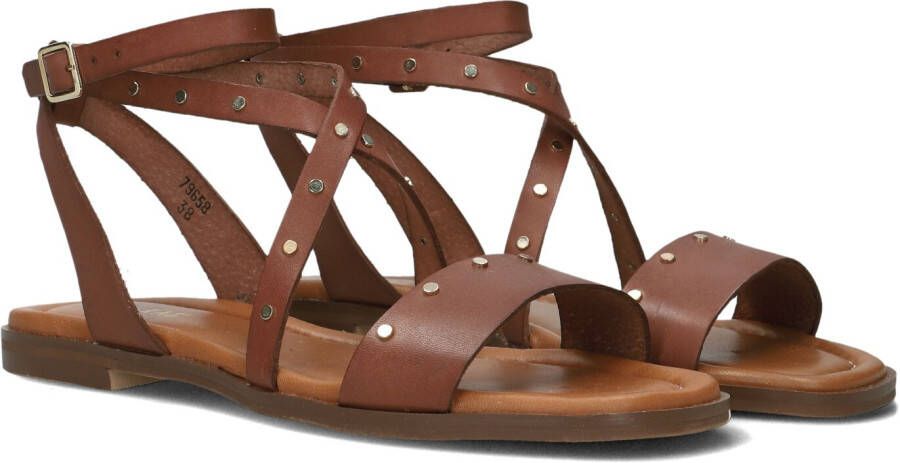 RED-RAG Sandalen Dames 79658 Maat: 40 Materiaal: Leer Kleur: Cognac