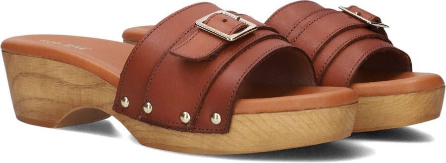 RED-RAG Muiltjes Dames 79564 Maat: 37 Materiaal: Leer Kleur: Cognac