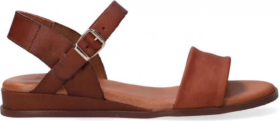 Red-Rag Red Rag Sandalen Dames Damesschoenen Leer Sleehak hoogte 4 cm 79370 Cognac - Foto 2