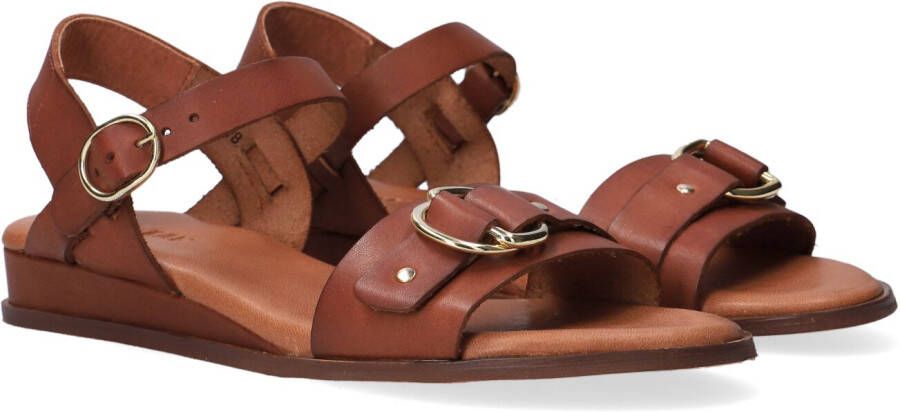 Red Rag Chique Leren Sandalen met Gouden Details Brown Dames