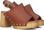 RED-RAG Sandalen Dames 79572 Maat: 39 Materiaal: Leer Kleur: Cognac - Thumbnail 1