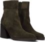 Red-Rag 77384 Enkellaarsjes Enkelboots met rits Dames Groen - Thumbnail 1