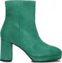 Red-Rag Red Rag 78236 Enkellaarsjes Enkelboots met rits Dames Groen - Thumbnail 1