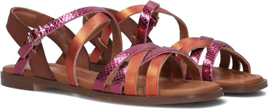 Red Rag Oranje Leren Sandalen voor Dames Multicolor Dames