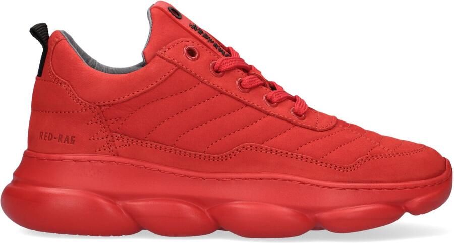Red-Rag Jongens Veterschoenen & Klitteband Red rag 13541 424 Red Nubuck Rood