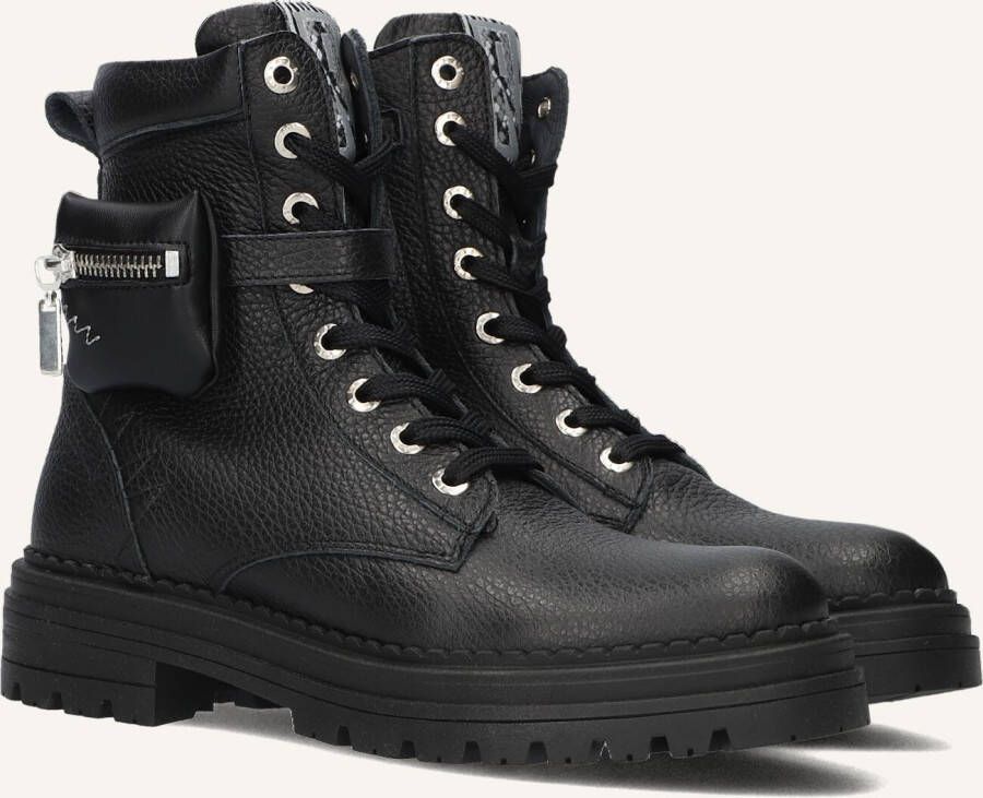 Red-Rag 12472 Veterboots Laarzen Met Veters Meisjes Kids Zwart