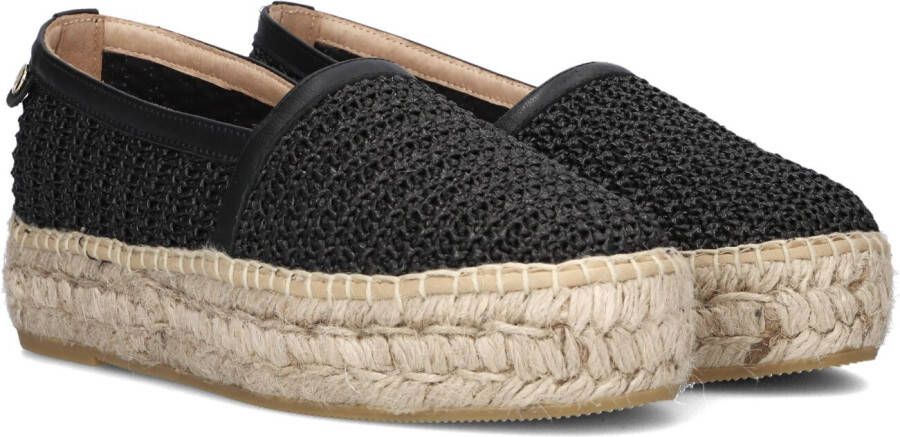 RED-RAG Espadrilles Dames 78182 Maat: 39 Materiaal: Papierstro Kleur: Zwart