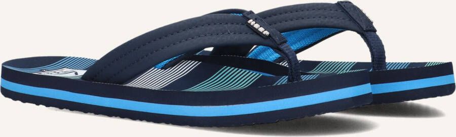 Reef Kids Ahideep Sea Stripes Slippers Blauw