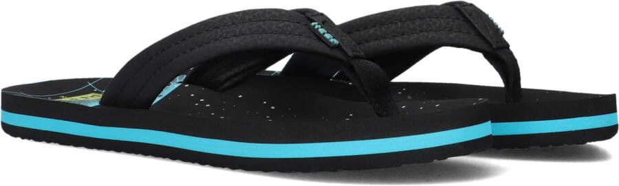 Reef Kids Ahi teenslippers zwart Rubber 37