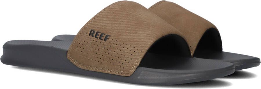 Reef One Slidegrey Tan Heren Slippers Grijs Cognac