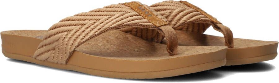 Reef Bruin Tinten Cushion Strand Teenslippers Zomer slippers Dames Camel