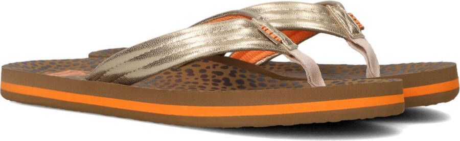 Reef Kids Ahi Wild teenslippers bruin goud Meisjes EVA 36