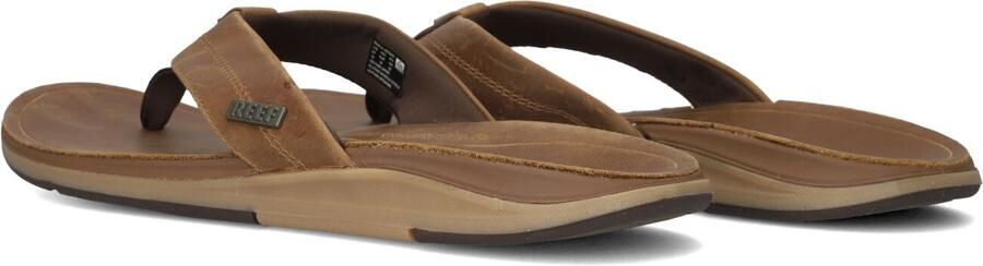 REEF Bruine Slippers Leather Offshore - Foto 4