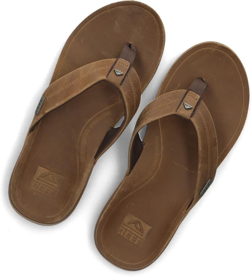 REEF Bruine Slippers Leather Offshore - Foto 2