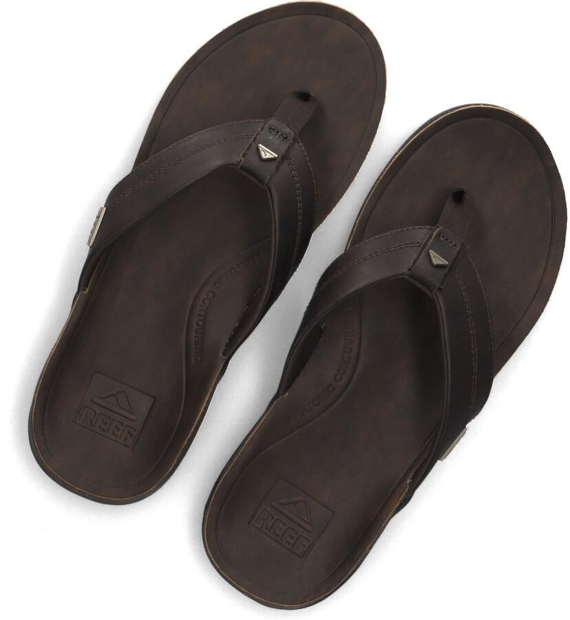 REEF Bruine Slippers Leather Offshore - Foto 2