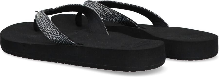 Reef Star Cushion Sassyblack Silver Dames Slippers Zwart Zilver - Foto 4
