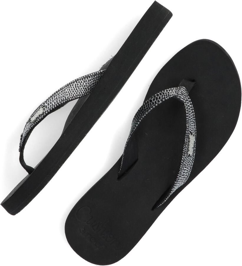 Reef Star Cushion Sassyblack Silver Dames Slippers Zwart Zilver