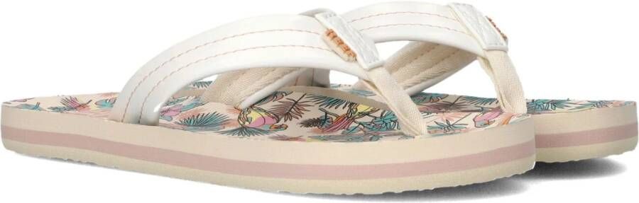 Reef Kids Ahi teenslippers wit pastel