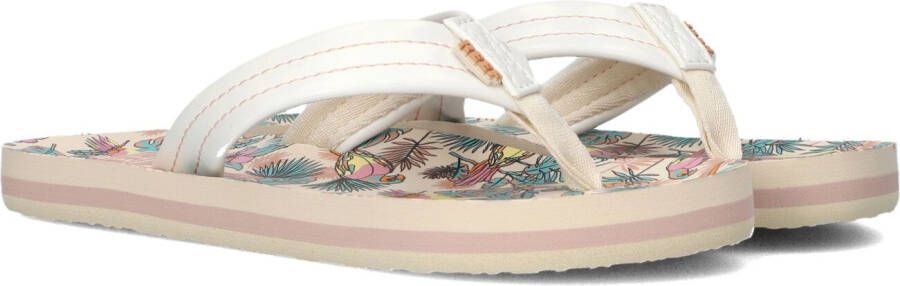 Reef Kids Ahi teenslippers wit pastel