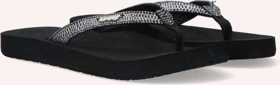 Reef Star Cushion Sassyblack Silver Dames Slippers Zwart Zilver