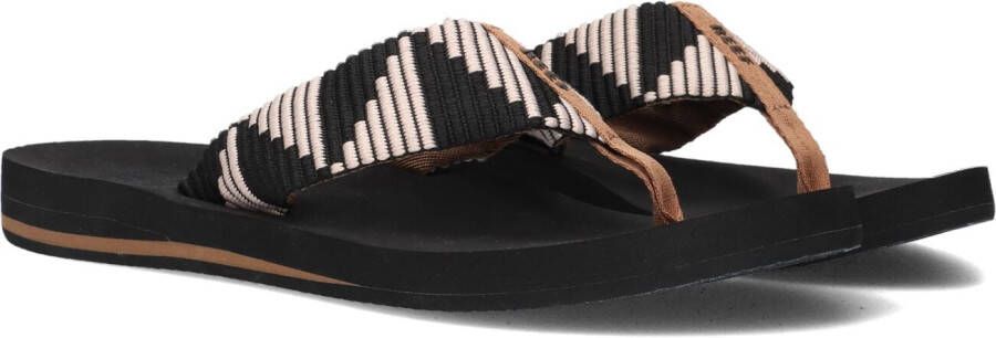 Reef Spring Woven Teenslippers Zomer slippers Dames Zwart