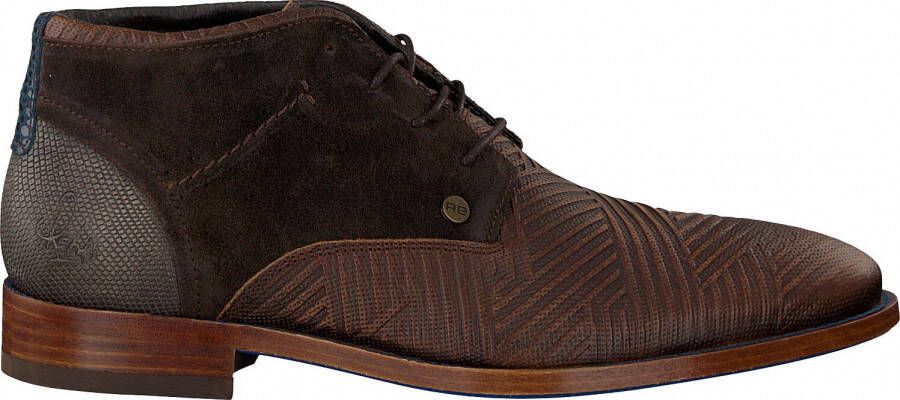 Rehab Footwear Salvador Zig Zag | Halfhoge bruine nette schoenen