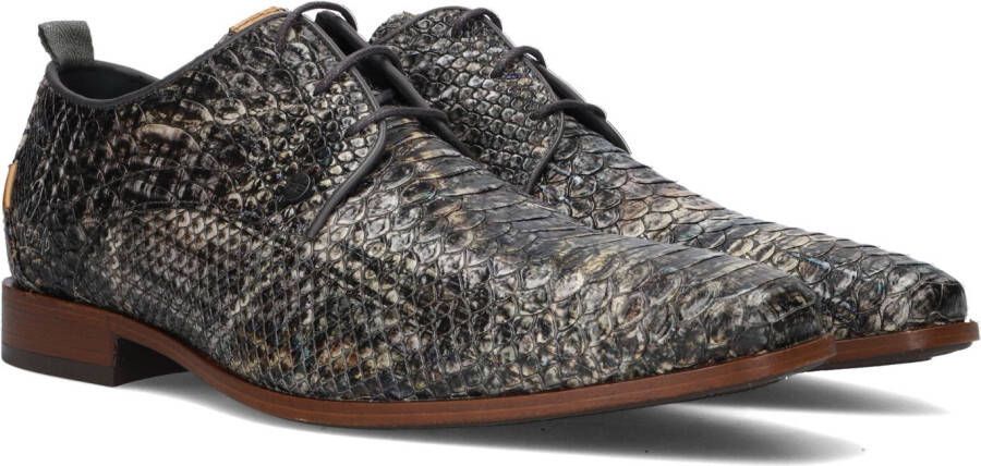 Rehab Heren Stijlvolle Snakeprint Leren Schoenen Multicolor Heren