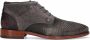 Rehab Footwear Salvador Zig Zag | Halfhoge grijze nette schoenen - Thumbnail 1
