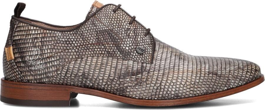 Rehab Greymarble leren veterschoenen met dierenprint zand - Foto 4