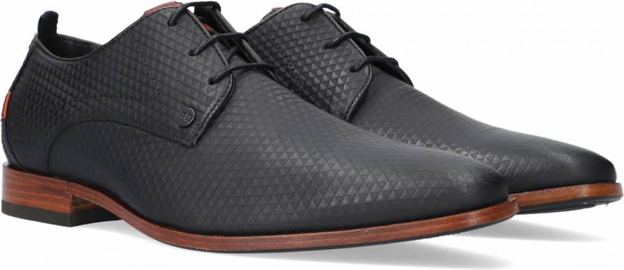 Rehab Footwear Greg Triangle | Lage zwarte nette veterschoenen