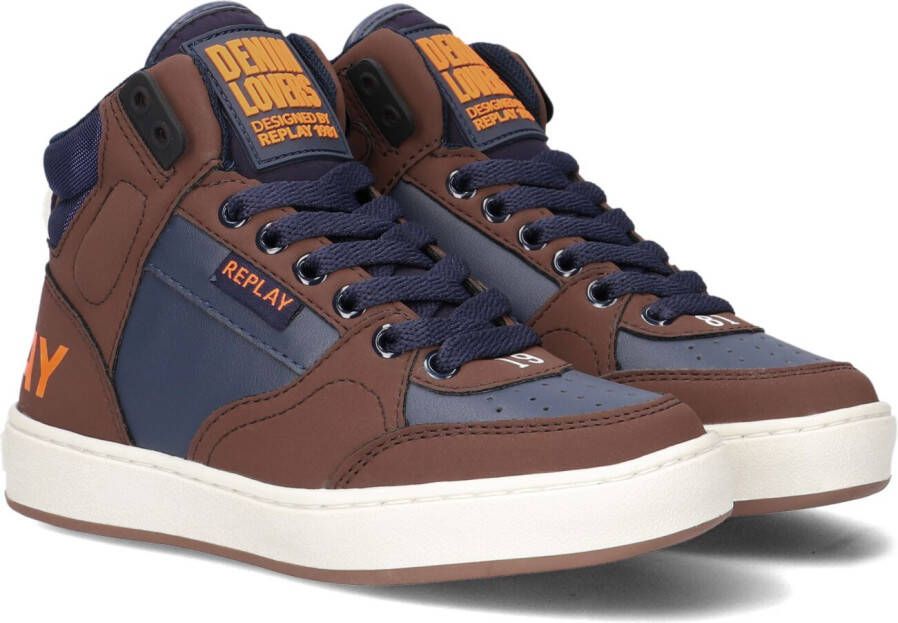 Replay Blauwe Hoge Sneaker Cobra