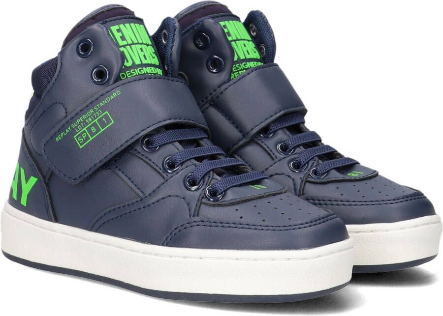 Replay Blauwe Hoge Sneaker Cobra