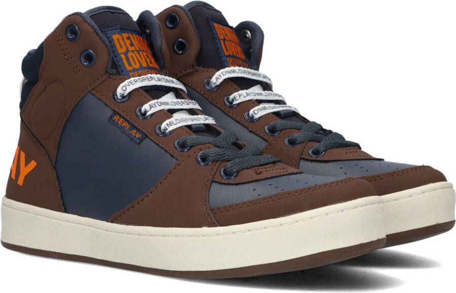 Replay Blauwe Hoge Sneaker Cobra