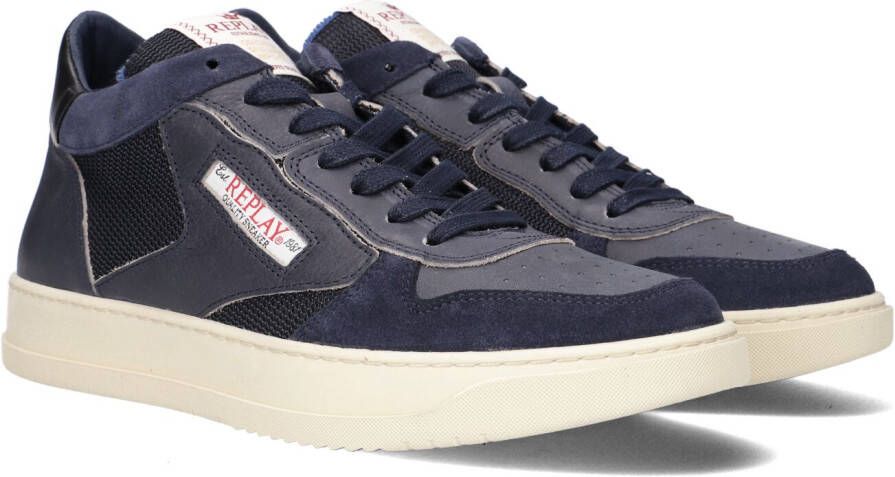 Replay Reload Cordoba Hoge sneakers Leren Sneaker Heren Blauw