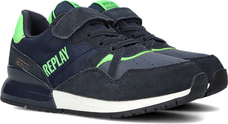 Replay sneakers donkerblauw groen Jongens Synthetisch Logo 34