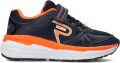 REPLAY Christal JR sneakers donkerblauw neon oranje - Blauw