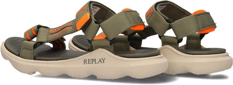 Replay Jongens Sandaal Spacer 2 Army Green Fluo Kaki - Foto 5