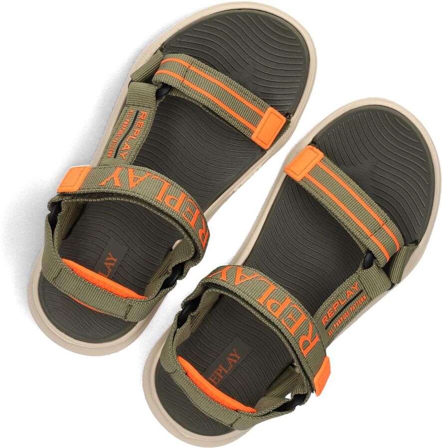 Replay Jongens Sandaal Spacer 2 Army Green Fluo Kaki - Foto 2