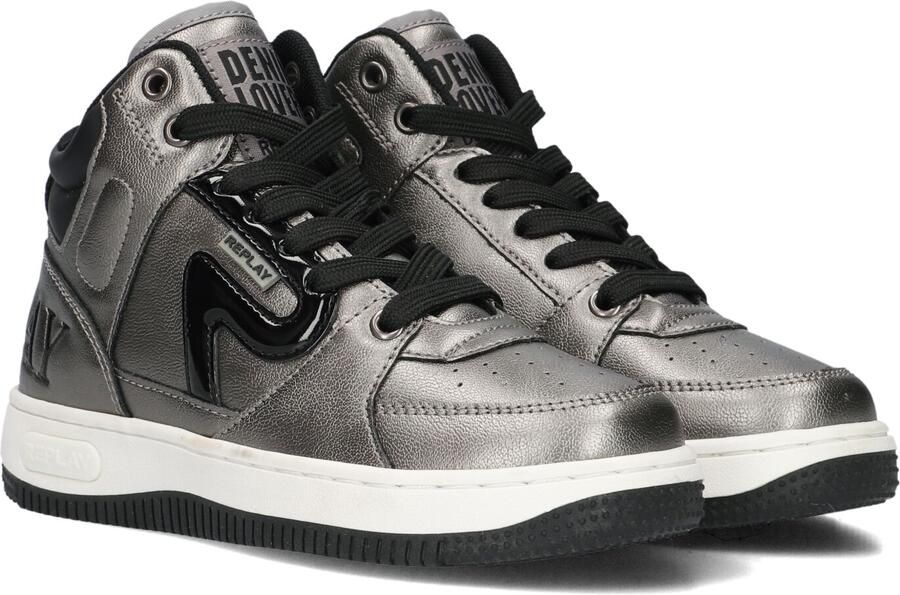 Replay Epic Jr 18 Meisjes Hoge Sneaker Donkere zilverkleur