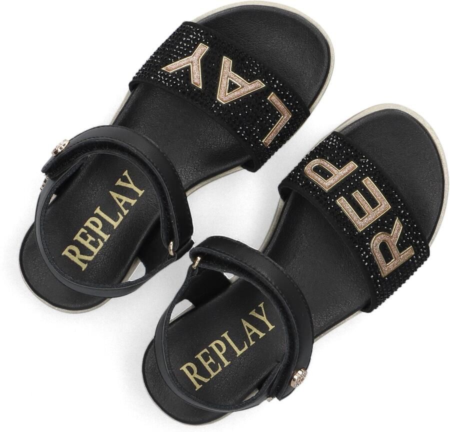 Replay Sandalen JT240018S-0006 Zwart Goud - Foto 2