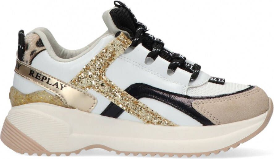 Replay Flys sneaker Sneakers Meisje Overig wit goud - Schoenen.nl