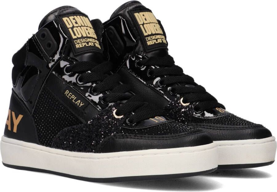 Replay Zwarte Hoge Sneaker Cobra