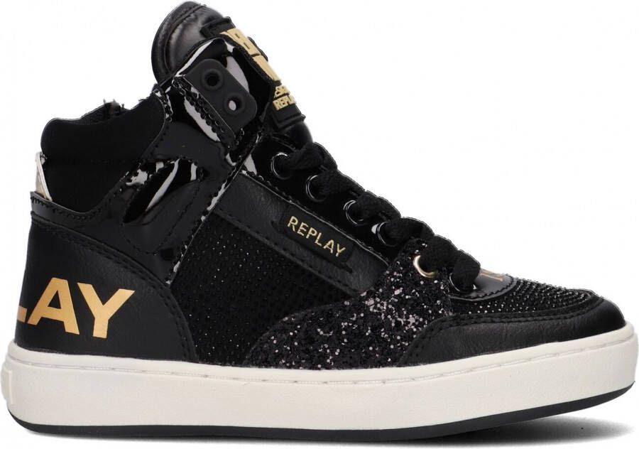 Replay Zwarte Hoge Sneaker Cobra