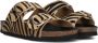 SCHOLL Slippers Dames Noelle Print Led Maat: 37 Materiaal: Ponyhair Kleur: Beige - Thumbnail 1