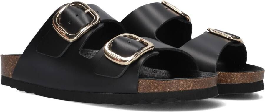 SCHOLL Slippers Dames Noelle Maat: 39 Materiaal: Leer Kleur: Zwart