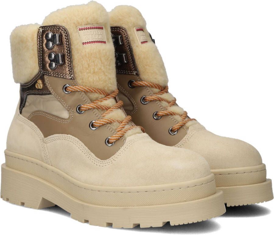 SCOTCH & SODA Beige Veterboots Aubri Mid Veter