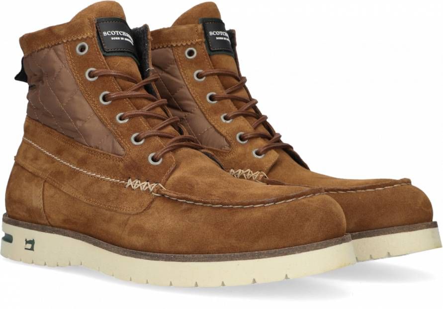 Scotch & Soda Levant Mid Veterboots Laarzen Met Veters Heren Cognac
