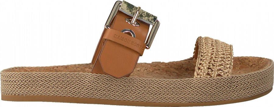 Scotch & Soda Yolin Slippers Dames Cognac