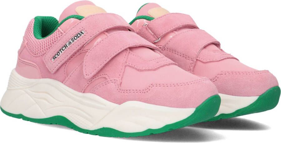 Scotch & Soda Celestia suède sneakers met klittenband (maat 28-33)